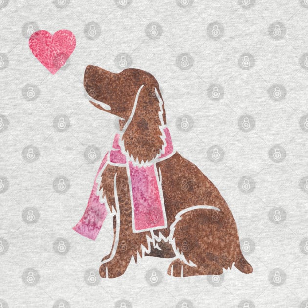 Watercolour Field Spaniel by animalartbyjess